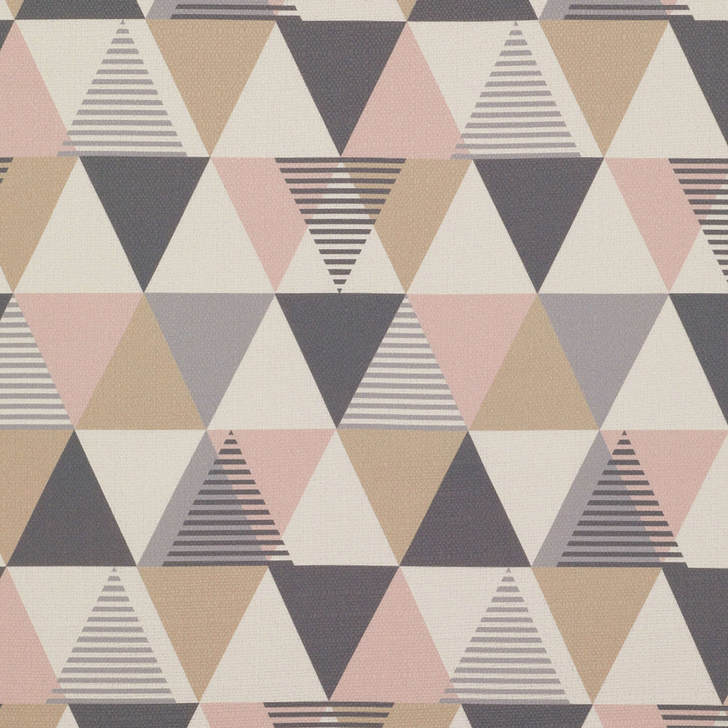 McAlister Textiles Vita Blush Pink and Grey FR Fabric Fabrics 1/2 Metre 