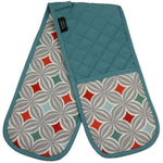 Load image into Gallery viewer, McAlister Textiles Laila Burnt Orange Cotton Print Double Oven Mitts Kitchen Accessories 
