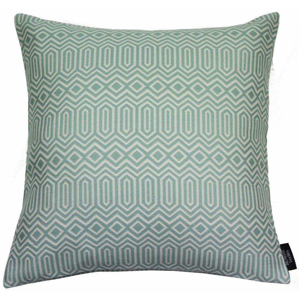 McAlister Textiles Colorado Geometric Duck Egg Blue Cushion Cushions and Covers Cover Only 60cm x 60cm 