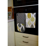 Load image into Gallery viewer, McAlister Textiles Magda Yellow Cotton Print Oven Mitt Kitchen Accessories 
