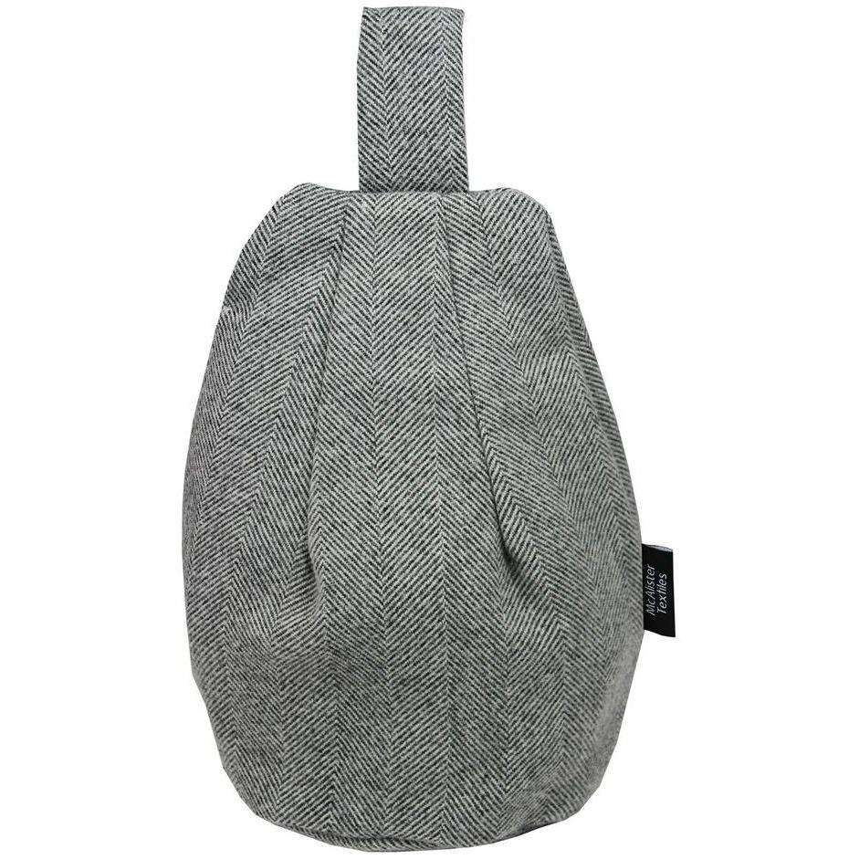 McAlister Textiles Herringbone Charcoal Grey Tablet Stand Mini Bean Bag 