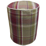 Load image into Gallery viewer, McAlister Textiles Deluxe Tartan Purple + Green Ottoman Stool Round Stool 

