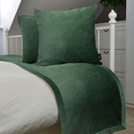Load image into Gallery viewer, McAlister Textiles Matt Moss Green Velvet Bedding Set Bedding Set 
