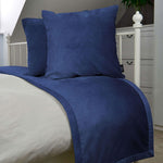 Load image into Gallery viewer, McAlister Textiles Matt Navy Blue Velvet Bedding Set Bedding Set 
