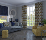 Load image into Gallery viewer, McAlister Textiles Navajo Yellow + Grey Striped Curtains Tailored Curtains 
