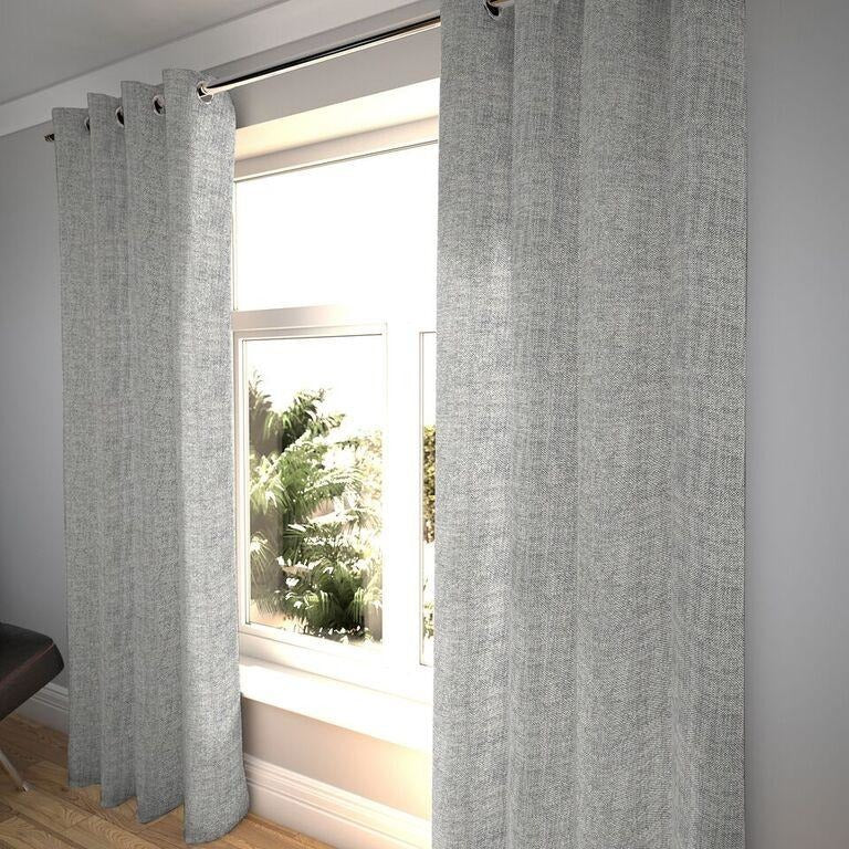 McAlister Textiles Rhumba Charcoal Grey Curtains Tailored Curtains 