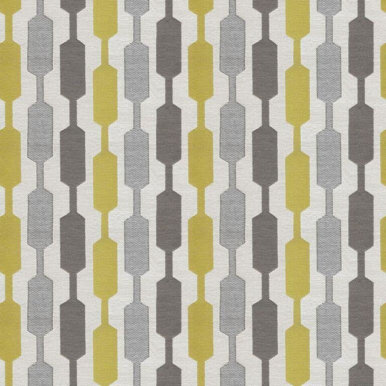 McAlister Textiles Lotta Yellow + Grey Fabric Fabrics 1 Metre 