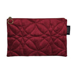 Load image into Gallery viewer, McAlister Textiles Circular Pattern Red Velvet Makeup Bag - Large Clutch Bag 
