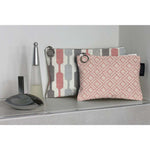 Load image into Gallery viewer, McAlister Textiles Lotta Pink + Grey Makeup Bag Set Clutch Bag 
