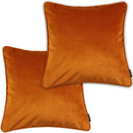 Load image into Gallery viewer, McAlister Textiles Matt Burnt Orange Velvet 43cm x 43cm Cushion Sets Cushions and Covers Cushion Covers Set of 2 
