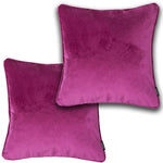 Load image into Gallery viewer, McAlister Textiles Matt Fuchsia Pink Velvet 43cm x 43cm Cushion Sets Cushions and Covers Cushion Covers Set of 2 
