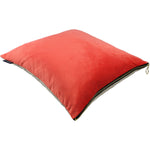 Load image into Gallery viewer, McAlister Textiles Decorative Zipper Edge Coral + Beige Velvet Cushion Cushions and Covers Cover Only 43cm x 43cm 
