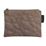 Load image into Gallery viewer, McAlister Textiles Pebble Pattern Mocha Velvet Makeup Bag Clutch Bag 
