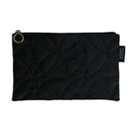 Load image into Gallery viewer, McAlister Textiles Circular Pattern Black Velvet Makeup Bag - Large Clutch Bag 
