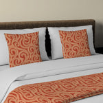 Load image into Gallery viewer, McAlister Textiles Little Leaf Burnt Orange Bedding Set Bedding Set Runner (50x240cm) + 2x Cushion Covers 
