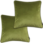 Load image into Gallery viewer, McAlister Textiles Matt Lime Green Velvet 43cm x 43cm Cushion Sets Cushions and Covers Cushion Covers Set of 2 
