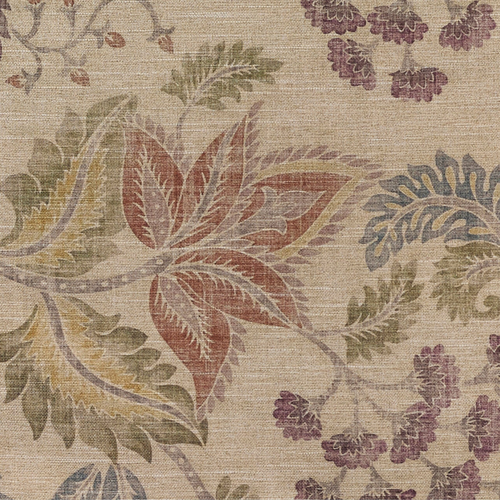 McAlister Textiles Floris Vintage Floral Linen Fabric Fabrics 