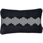 Load image into Gallery viewer, McAlister Textiles Maya Striped Black Velvet Pillow Pillow Cover Only 50cm x 30cm 
