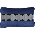 Load image into Gallery viewer, McAlister Textiles Maya Striped Navy Blue Velvet Pillow Pillow Cover Only 50cm x 30cm 
