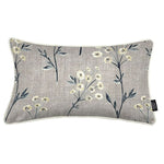 Load image into Gallery viewer, McAlister Textiles Meadow Soft Grey Floral Cotton Print Pillow Pillow Cover Only 50cm x 30cm 
