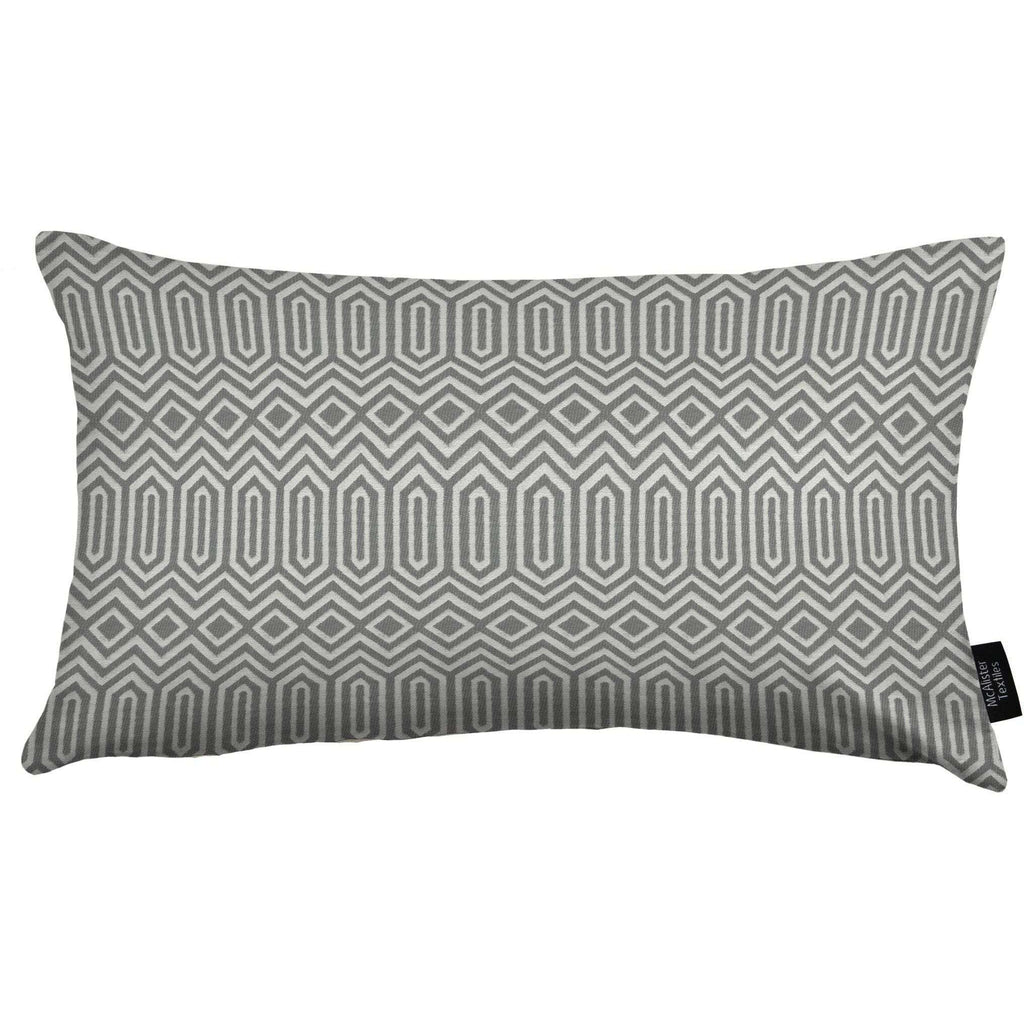 McAlister Textiles Colorado Geometric Charcoal Grey Pillow Pillow Cover Only 50cm x 30cm 