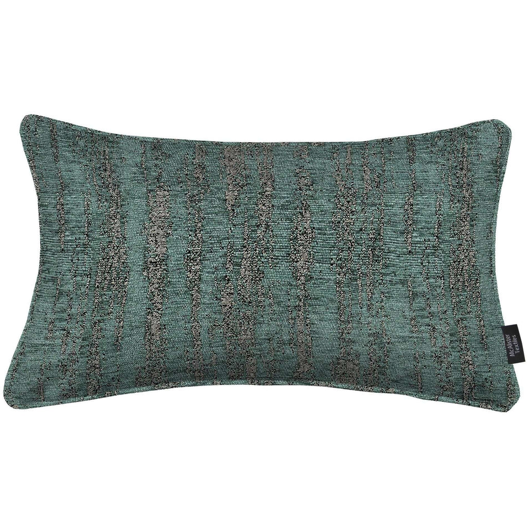 McAlister Textiles Textured Chenille Teal / Mineral Pillow Pillow Cover Only 50cm x 30cm 