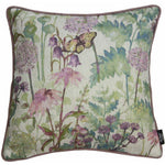 Load image into Gallery viewer, McAlister Textiles Wildflower Pastel Purple Linen Cushion Cushions and Covers Polyester Filler 43cm x 43cm 
