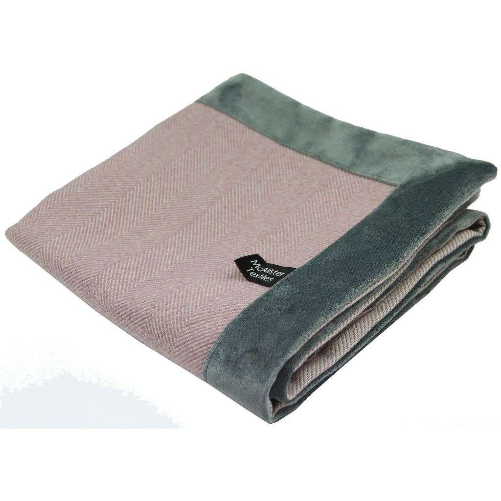McAlister Textiles Herringbone Boutique Purple + Grey Throw Blankets & Runners Throws and Runners Regular (130cm x 200cm) 